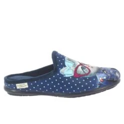 Chaussonschat A Lunettes BleuMaison De L Espadrille Femme Chat A Lunettes Bleu
