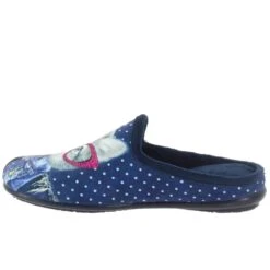 Chaussonschat A Lunettes BleuMaison De L Espadrille Femme Chat A Lunettes Bleu -Magasin De Chaussures De Mode 1035601 3