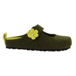 Chaussonsbiofleur VertSoir Et Matin Femme Biofleur Vert