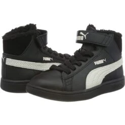 Baskets Modesmash V2 Mid L Fur NoirPuma Garcon Smash V2 Mid L Fur Noir -Magasin De Chaussures De Mode 1304601 3