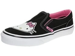 Baskets Modeslipon Hello Kitty NoirVans Fille Slipon Hello Kitty Noir