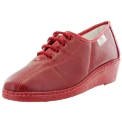 Chaussonsperle1 RougeMaison De L Espadrille Femme Perle1 Rouge