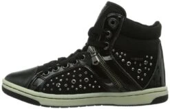 Bottinesjr Creamy NoirGeox Fille Jr Creamy Noir