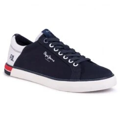 Baskets Modemarton Low BleuPepe Jeans Homme Marton Low Bleu -Magasin De Chaussures De Mode 1728601 3