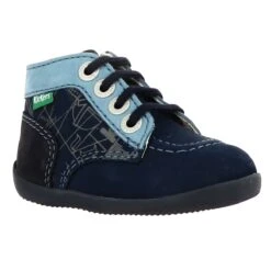 Bottinesbonzip2 BleuKickers Garcon Bonzip2 Bleu -Magasin De Chaussures De Mode 1873201 2