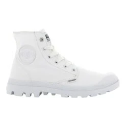 Chaussures A Lacetsmono Chrome BlancPalladium Femme Mono Chrome Blanc