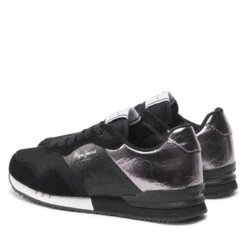 Baskets Modelondon W Skin NoirPepe Jeans Femme London W Skin Noir -Magasin De Chaussures De Mode 2062001 3