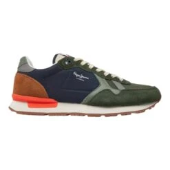 Baskets Modebrit Mix M VertPepe Jeans Homme Brit Mix M Vert
