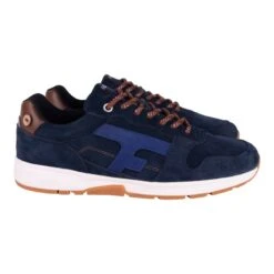 Baskets Modeolive Suede BleuFaguo Homme Olive Suede Bleu